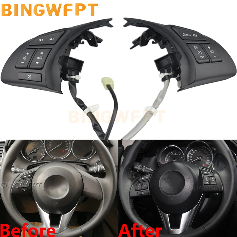 

Steering Wheel Control Button For Mazda 6 GJ Atenza 3 BM Axela CX-5 KE Cruise Audio Volume Switch