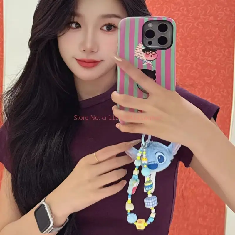 

In Stock Disney Stitch Potdemiel Honey Jar Phone Chain Wrist Lanyard Cute Doll Toy Animation Derivative Collectible Gifts