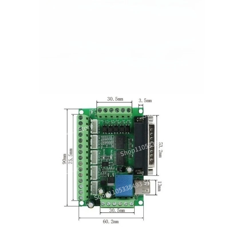 For USB Interface MACH3 Motion Control Card Four-axis Engraving Machine Control Interface Board CNC