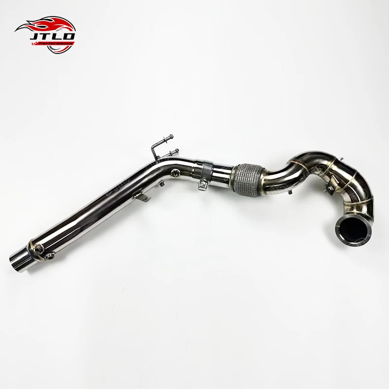 JTLD 304 Stainless Steel Straight Pipe Exhaust Downpipe For VW Golf 7.5