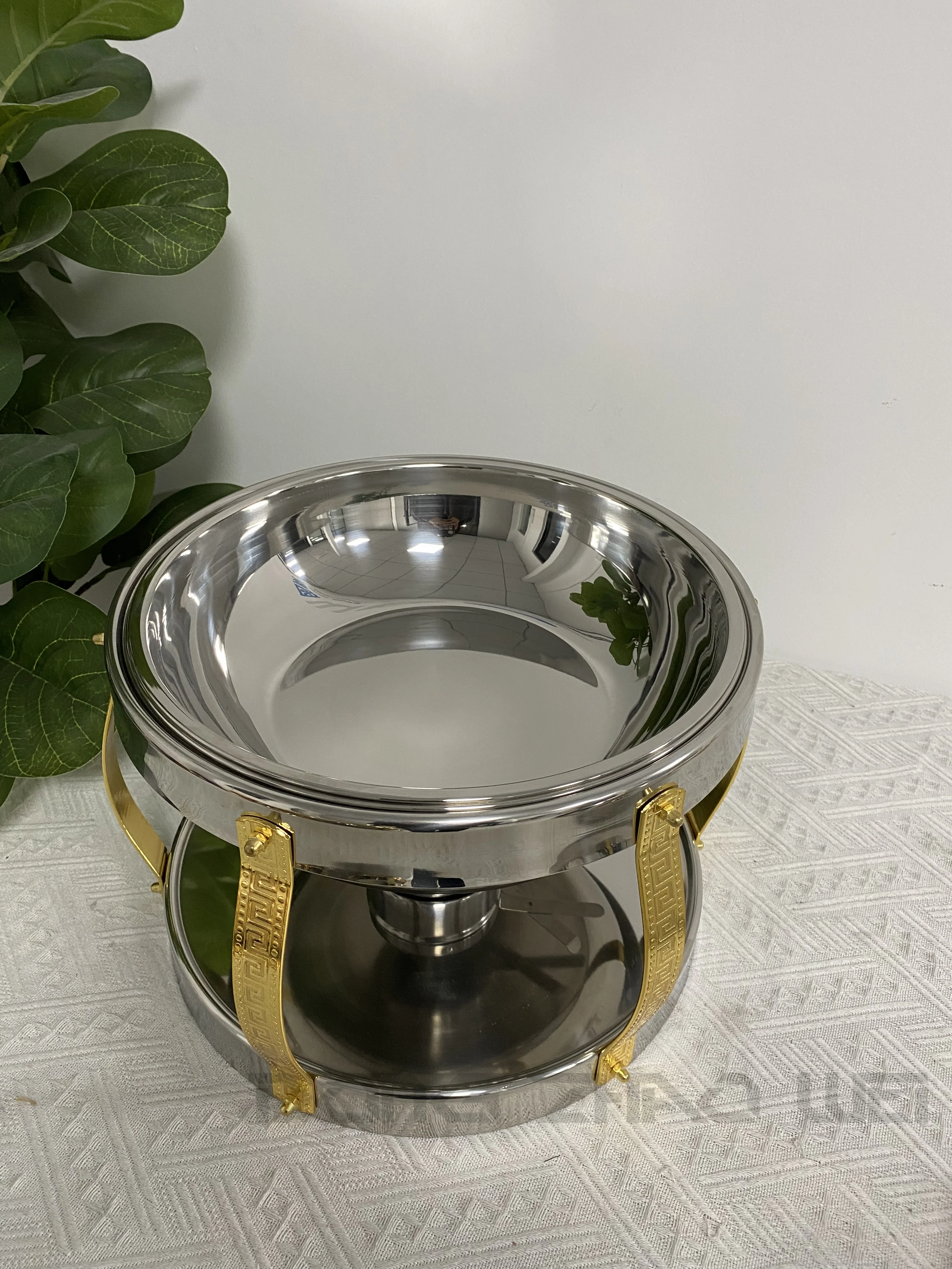 Neue kleine Größe 4,5 l Kapazität Voll pfanne Chafing Dishes Buffet Luxus Catering kommerziellen Edelstahl Silber Lebensmittel wärmer