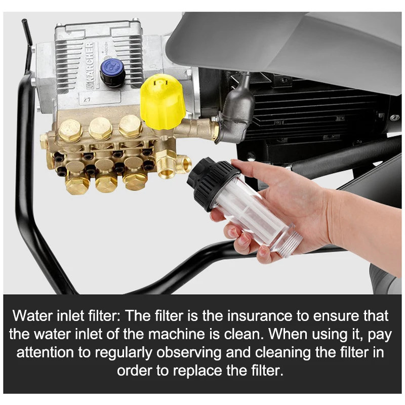 

Фильтр для воды для мойки высокого давления для K2 K3 K4 K5 K6 K7 G3/4 ''175-psi Фильтры для воды Автомобильная мойка высокого давления Assessoires