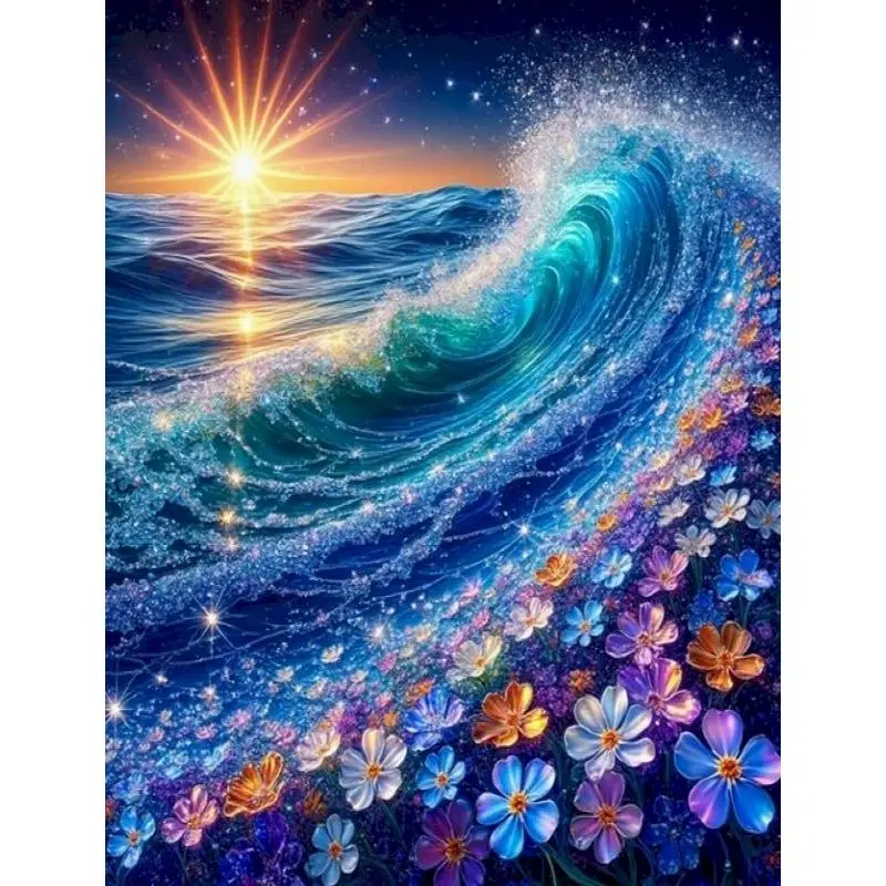 

5d Diamond Painting Kits For Adults Unique Gift Diy Idea Seaside Full Round Diamond Art Kit Wall Art Picture Diamond Paint