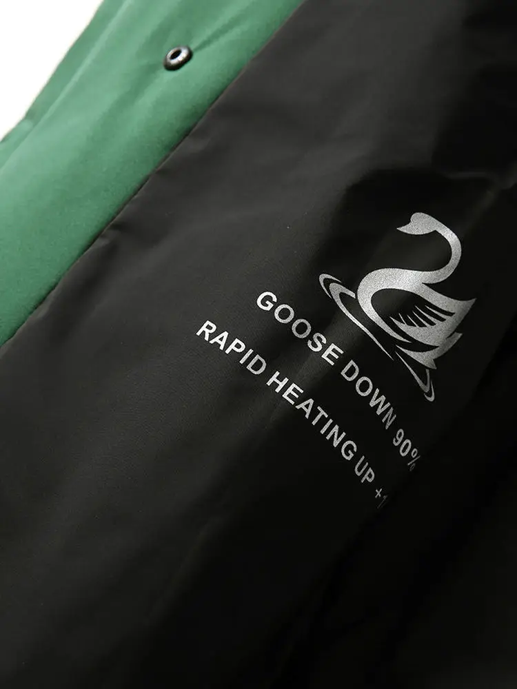 Chaleur et Sle : manteau Jaet en duvet d'oie mi-long pour femme Coupe-vent super cool matelassé haut de gamme résistant au froid