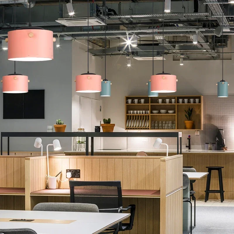 

Nordic Wooden Pendant Lighting Luminaire Hanging Lamp Fixture Suspension Drop Lights Kitchen Dining Room Bedside Modern Wood