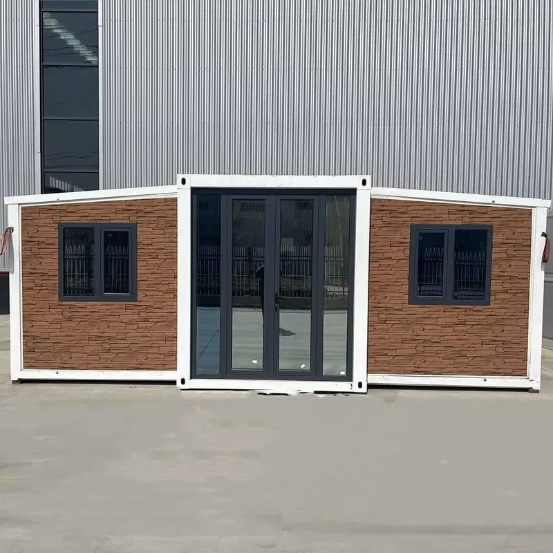 Expandable House 20FT/30FT/40FT Container Kit, Pre-Constructed Shipping Home With Windows and Doors for Camping (WHITE, 20FT)