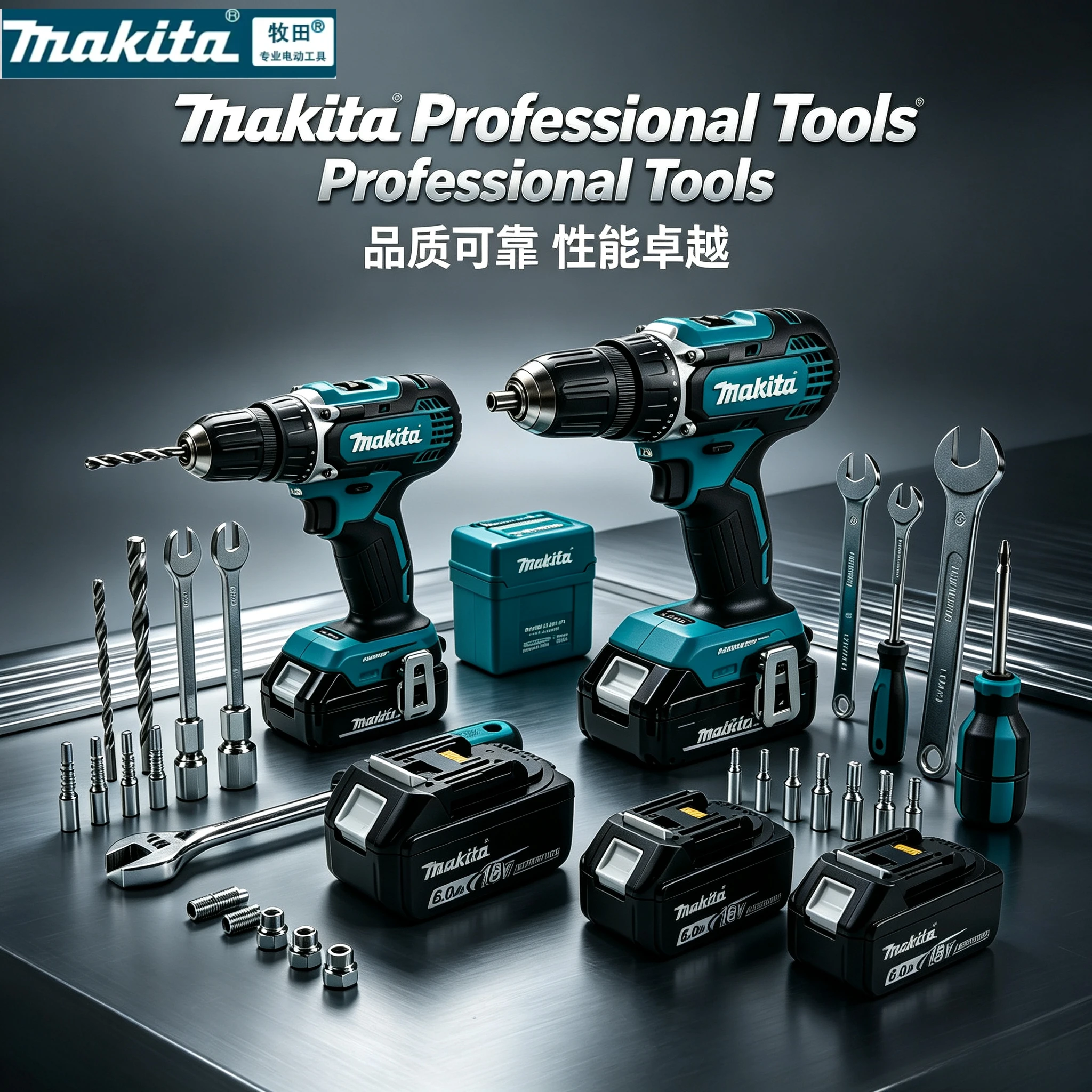 

100% Original Genuine 18V Makita 5Ah 6Ah 9Ah powerful battery+charger, For DDF487 lithium rechargeable impact drill household