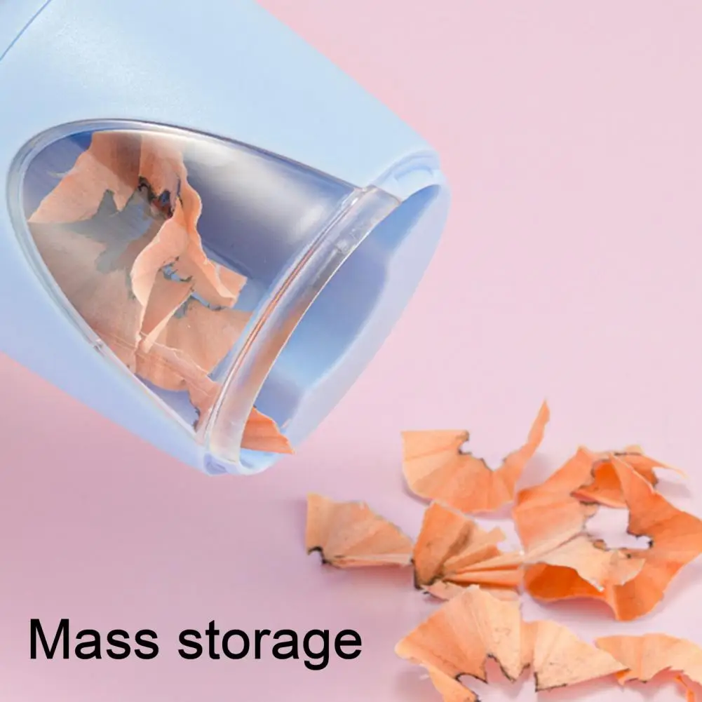 1 Set Electric Pencil Sharpener with Cutter USB Rechargeable Battery Operated Portable Automatic Pencil Sharpener School Student