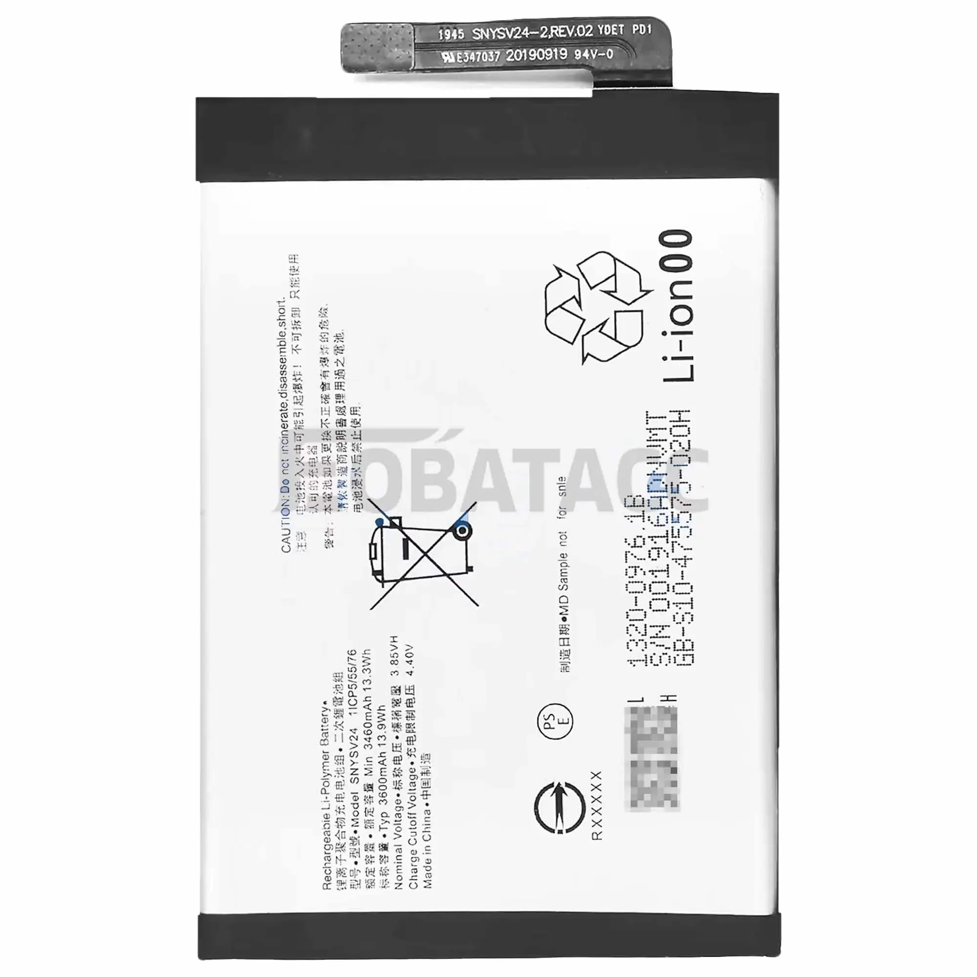 100% New Original Battery SNYSV24 For Sony Xperia 10ii Battery + Free Tools