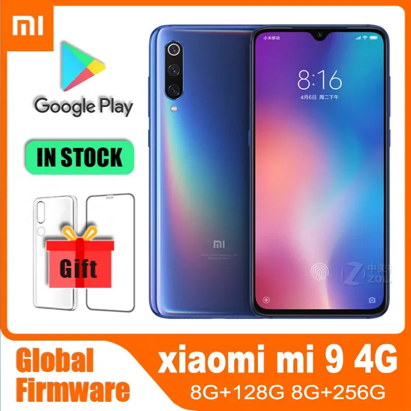 Global rom redmi Xiaomi 9 Global ROM smartphone 6G 128G snapdragon 855 48MP+16MP+20MP 6.39 2340x1080 3300mAh used phone