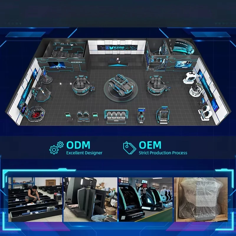 2025 High Quality New Direct Sales VR Escape Room, 360 Degree Standing Walking Platform, 4-player VR Shooting Platform view 2