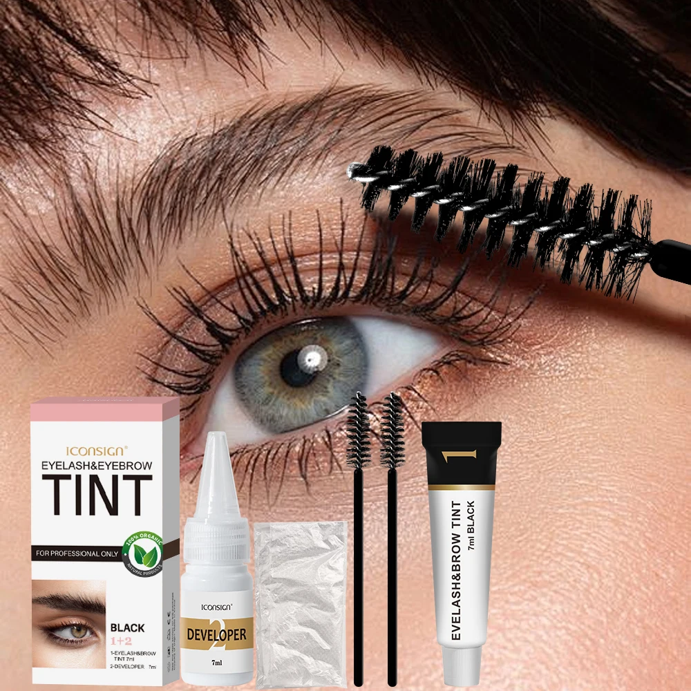Crème anti-taches pour sourcils – Kit de teinture pour sourcils et cils – Imperméable, résistante à la transpiration – Maquillage naturel, coiffage et plaisir