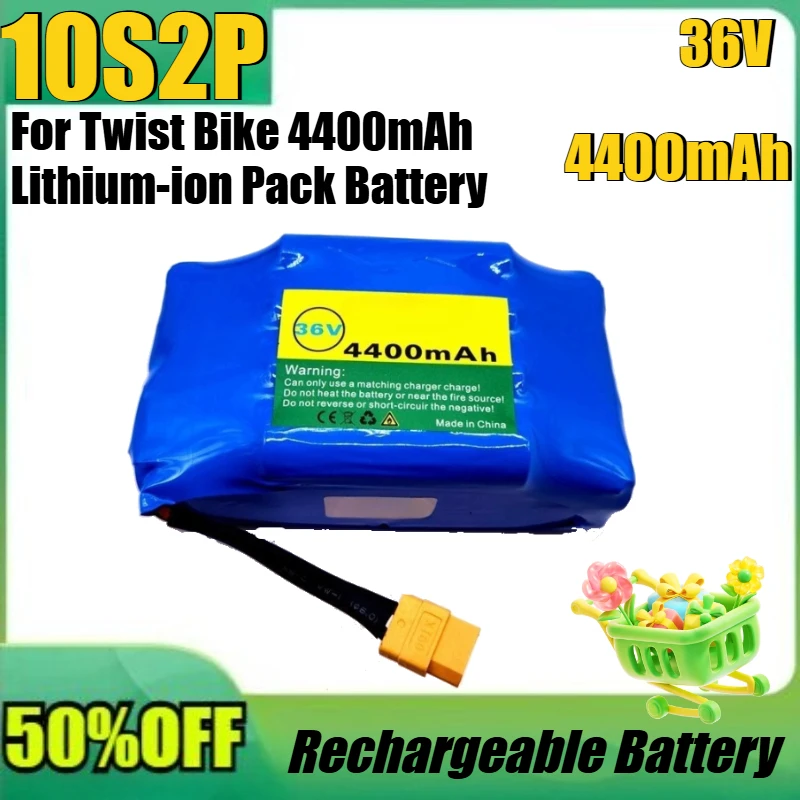 

New 36v 4.4 Ah Lithium-Batterie 10S2P 36V Battery 4400mAh Lithium-ion Pack 42V 4400mAh for Twist Bike Battery