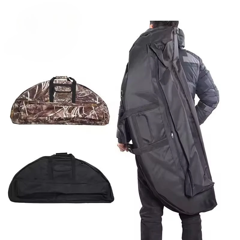 

Archery Compound Bow Bag 95/115cm Canvas Adjustable Strap Outdoor Hunting Target Practice Waterproof Portable Bows Storage Case