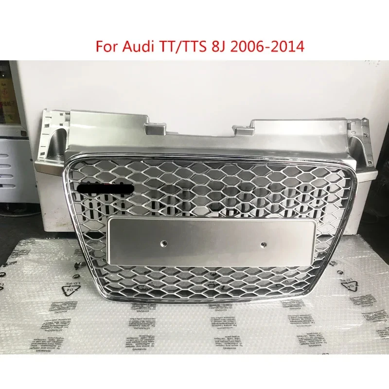 

For TTRS Style Car Front Bumper Mesh Car Front Grille Racing Grill for Audi TT/TTS 8J 2006-2014 Car Mesh Without Emblem