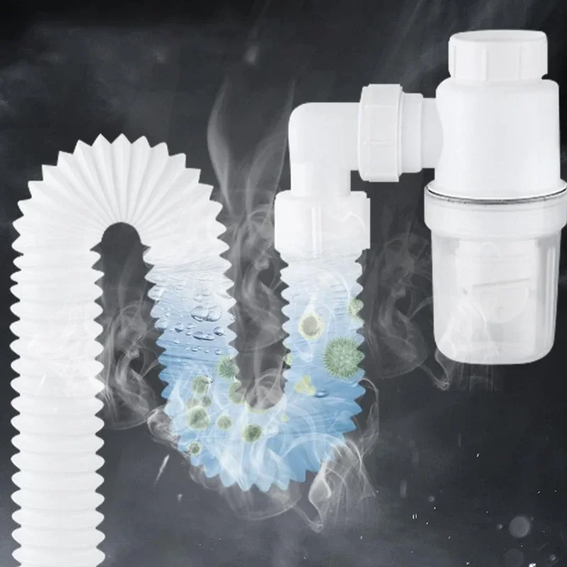 

Flexible Stretchable Deodorant Drain Hose Pipelines Sink Hose Sink Drain Hose Kitchen Sink Drain Pipe Easily Install Y5GB