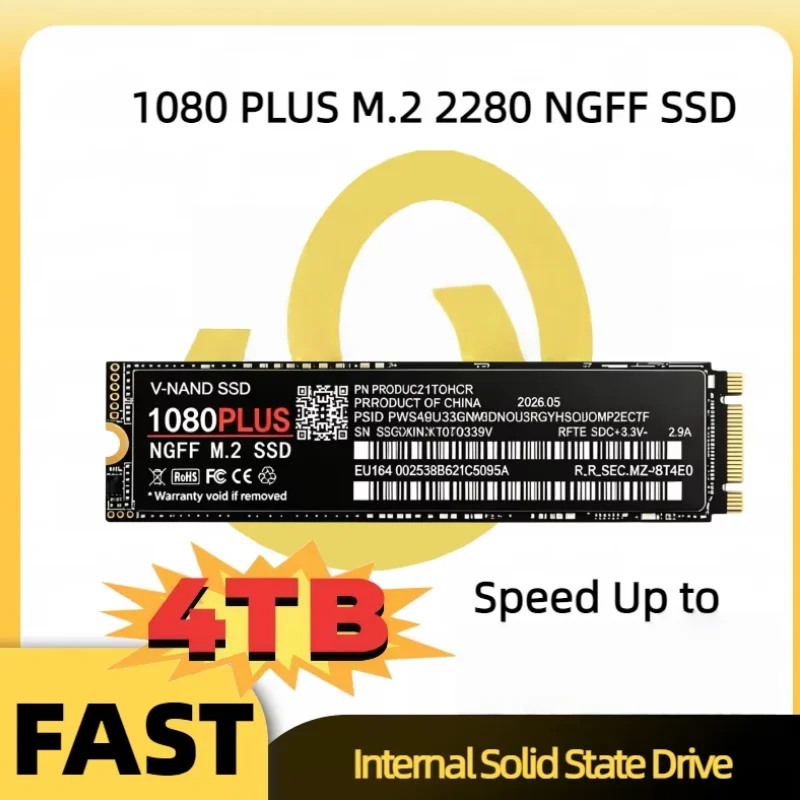 1080 PLUS M.2 2280 NGFF SSD PCIe3.0,500GB/1TB/2TB/4TB High Speed Internal  for Laptop,Desktop PC & Gaming Storage