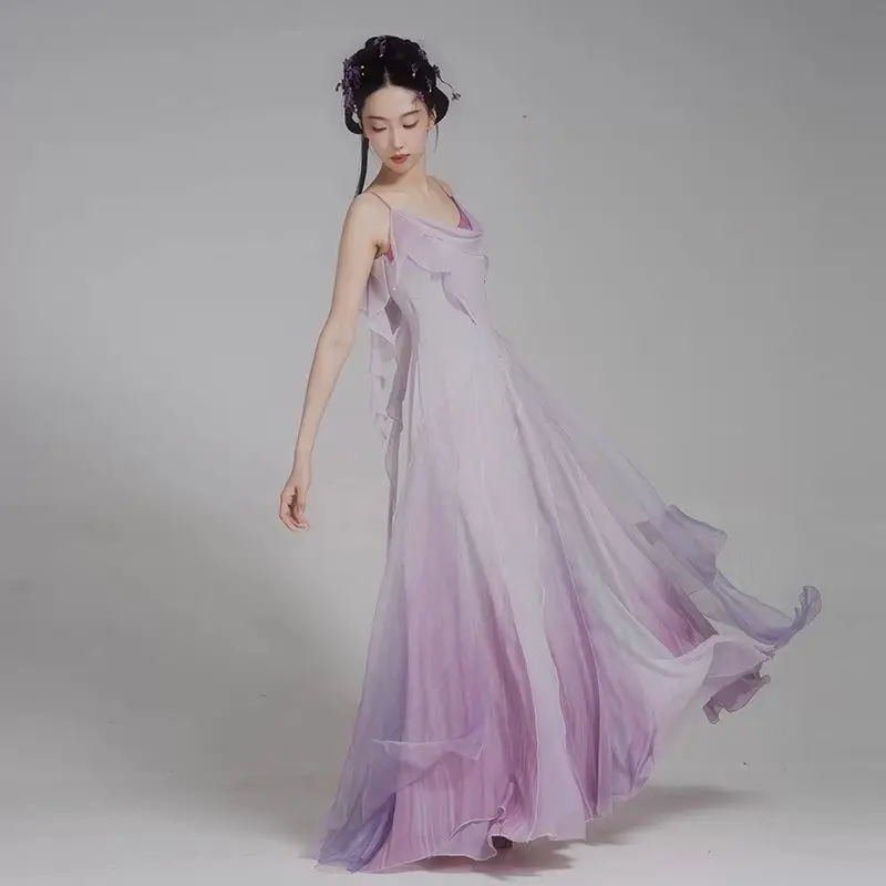 Xunji Sparkling Classical Dance Daily Dress Hanfu Torn Han Elements Ancient Style Dance Large Sleeve Fairy Hanfu
