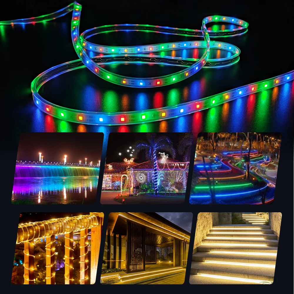 5M/10M Solar LED Strip Light 8 Modes Christmas Colorful Fairy Lights Outdoor IP67 Waterproof Patio Garden Decoration Solar Lamp