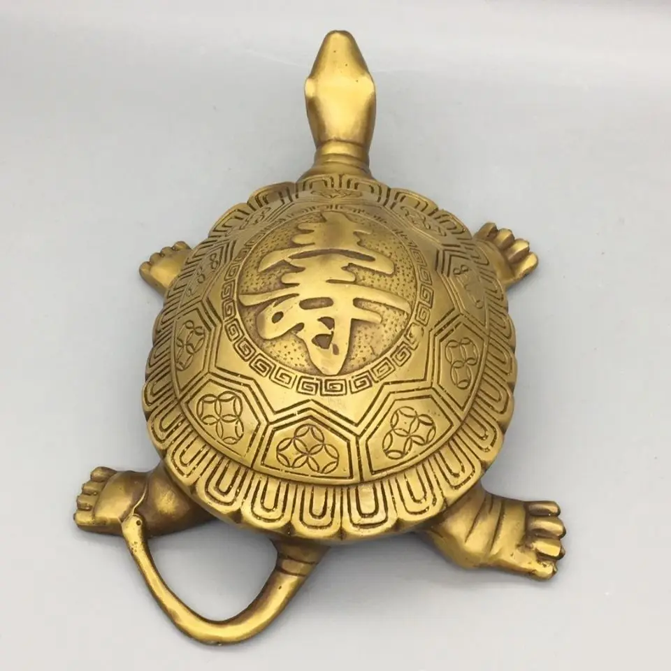 Copper Lucky Longevity turtle Statue sea animal turtle Statue Office Home Decor Gift for Desk Ornament