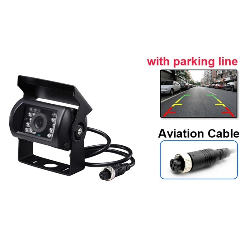 Aviation Head Car Rear View Monitor Upgrade 700Tvl Ccd 18 Ir Leds Reversing Camera 12/24V for Truck Caravan Bus