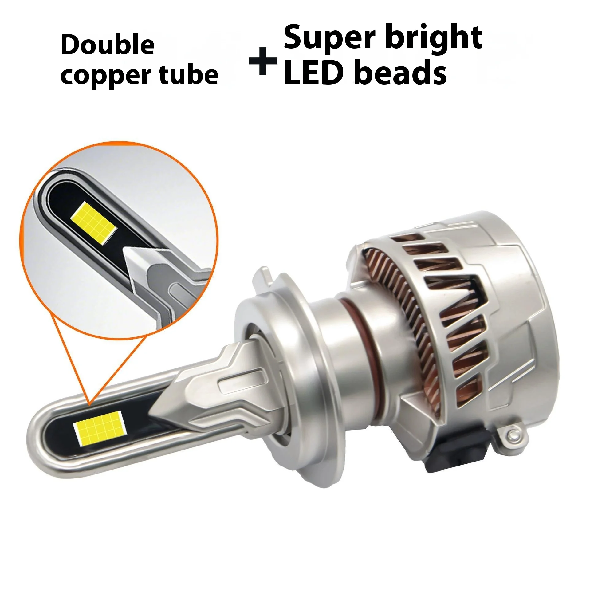New U-Shape H7 LED Car Headlight for Super Bright H1 Far/Near Integrated H4 H11HB3 Strong 9005 6000k Color