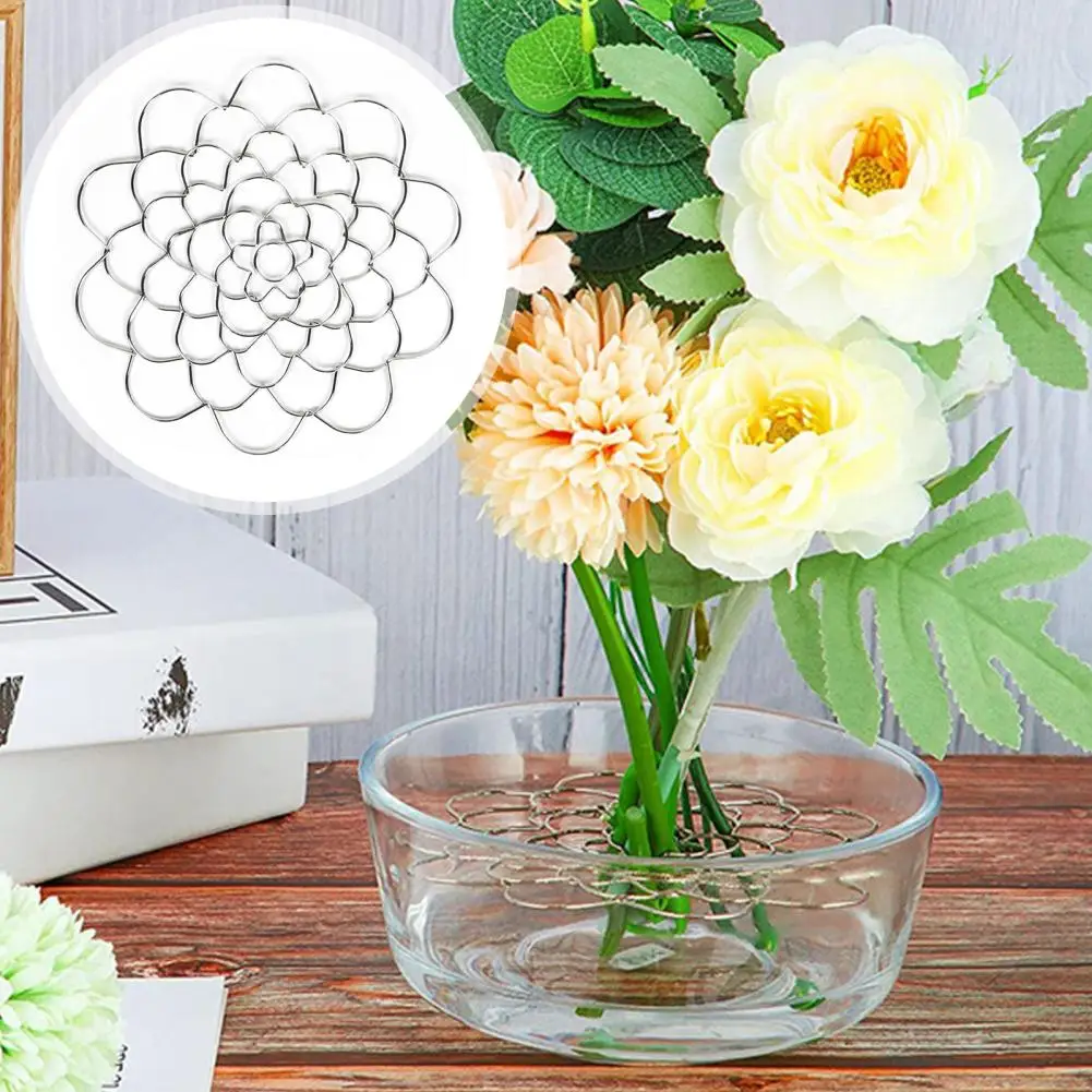 1/3/4 Pcs Flower Holder Stainless Steel Flower Arrangement Holder 4/5/6/7/8 Inch Wire Flower Arranging Stand Tool For Home Vase