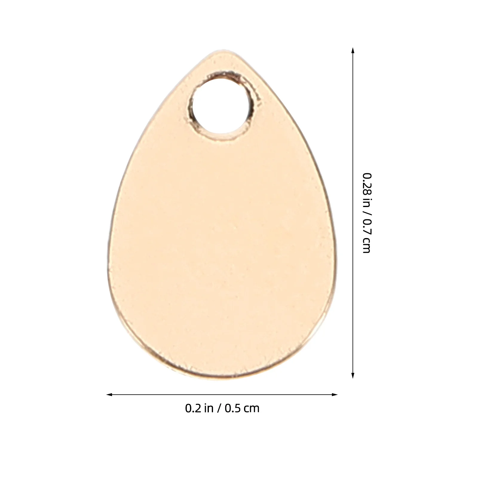 10Pcs Teardrop Brass Charms Gold Plated Flat Teardrop Blanks Perfect for DIY Jewelry Making Metal Stamping Engraving Tags