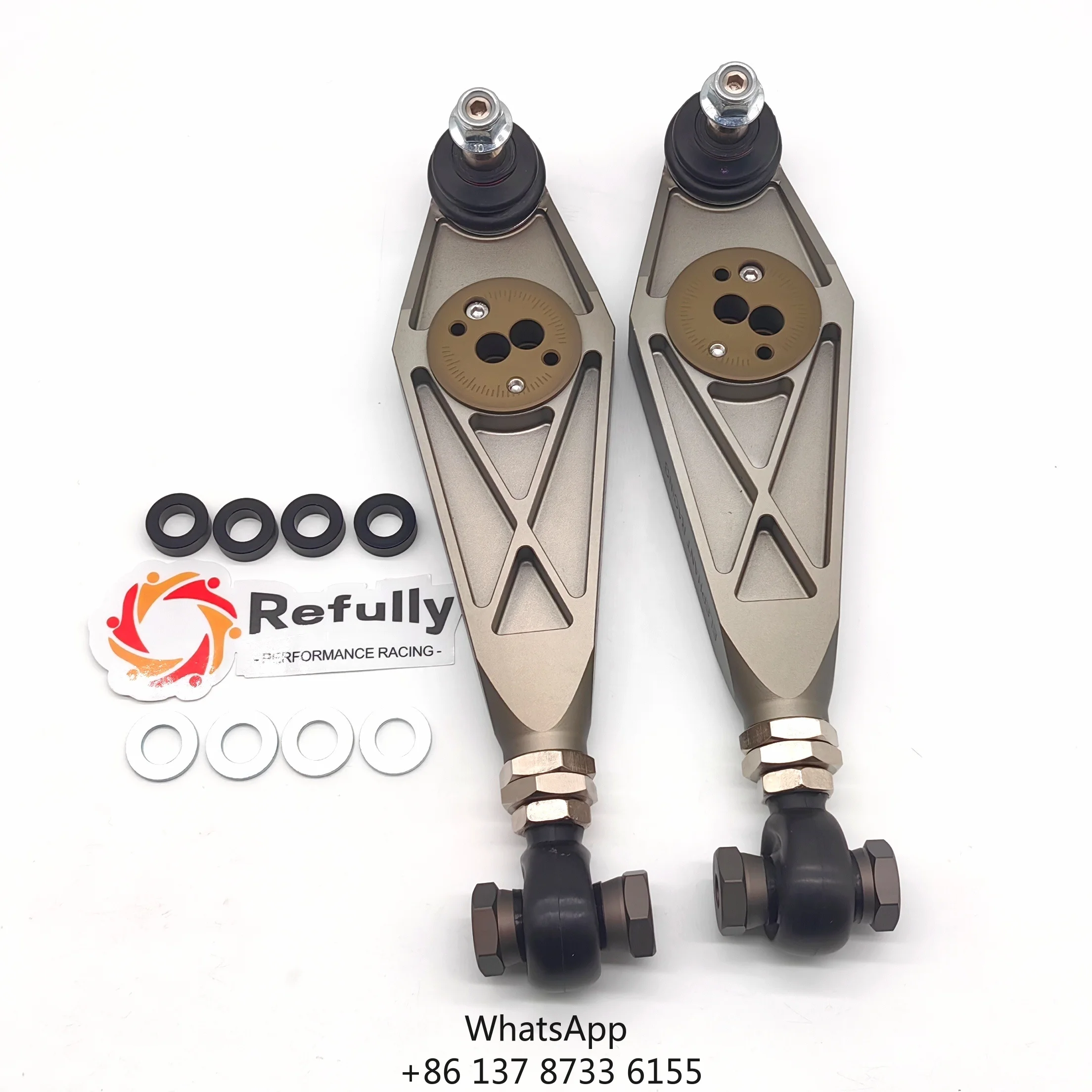

Adjustable Lower Control Arms For Porsche 996 And 997 CNC Billet Aluminium Made Spherical Bearings