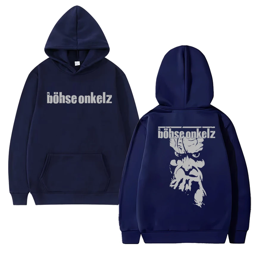 German rock band böhse onkelz vintage Double Sided printed Winter Hoodie Men women Fleece Casual Sweatshirt Unisex streetwear