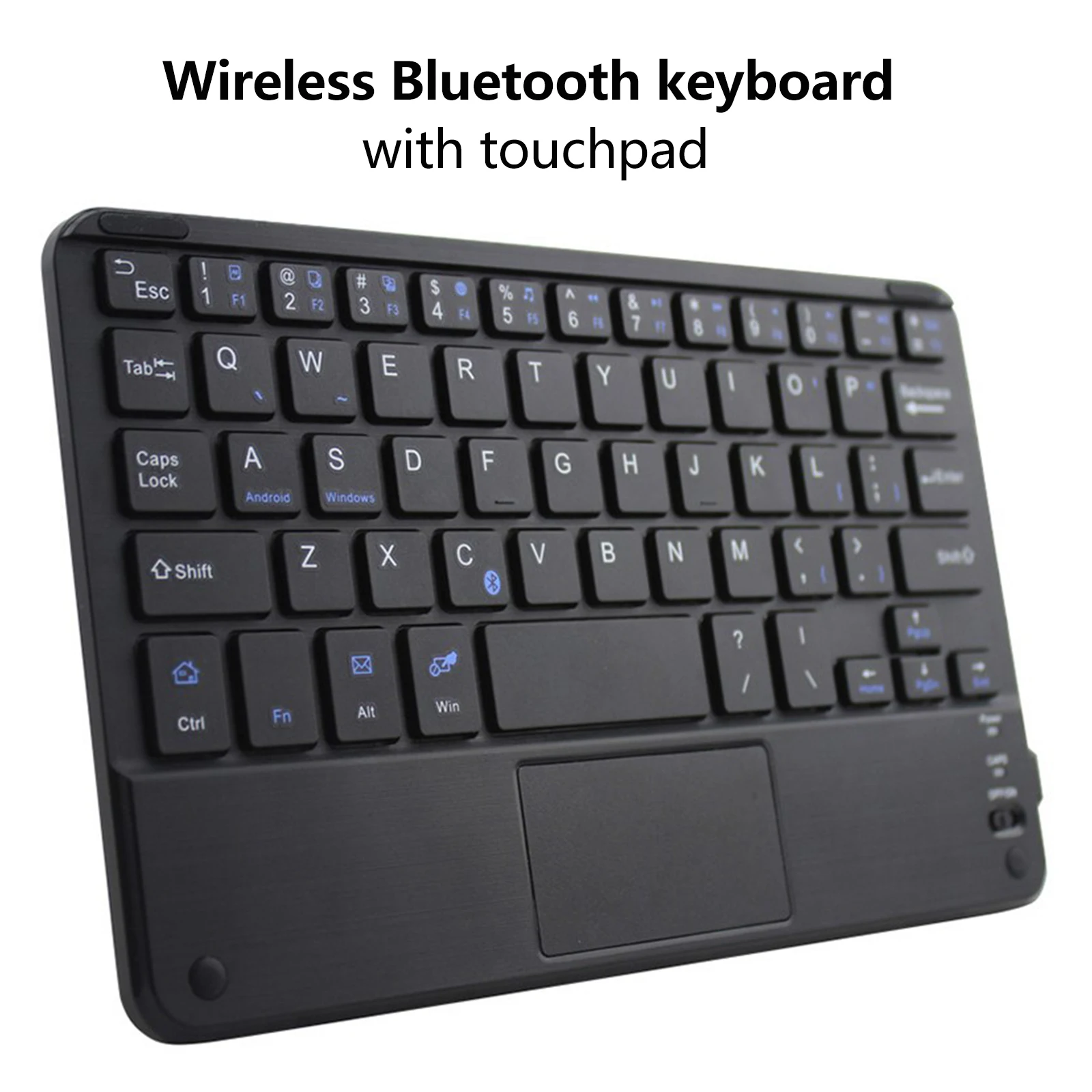 Mini Teclado Sem Fio Bluetooth com Touchpad, Recarregável, Novo, iPad, Telefone, Tablet, Android, iOS, Windows