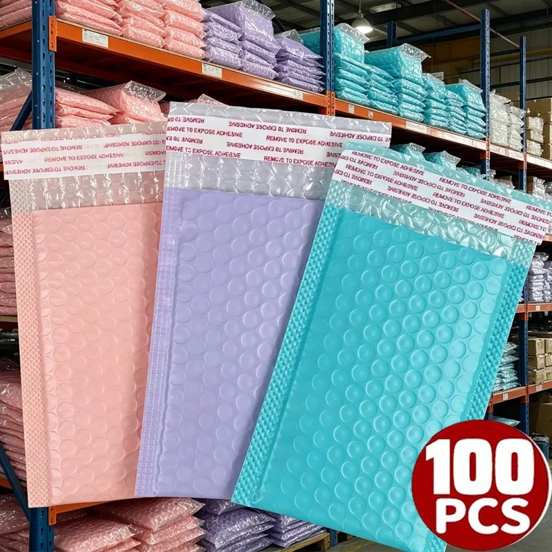 

10-100pcs Green Blue Poly Bubble Mailers Padded Envelopes Self Seal Padded Envelopes Gift Bags Black Packaging Envelope