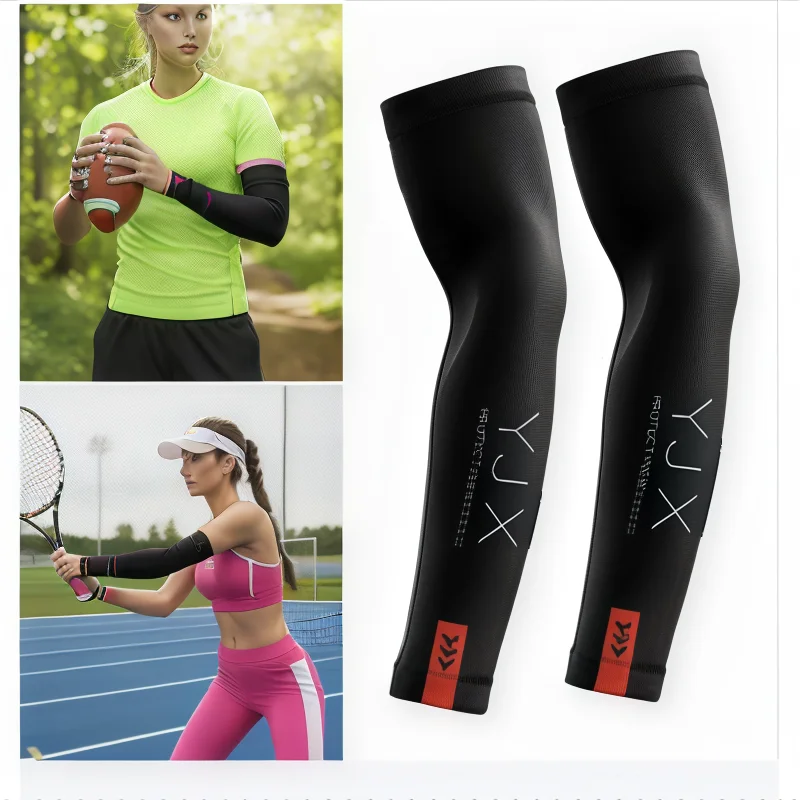 1Pair Summer Arm Sleeves for Running Outdoor Cycling Driving Breathable Ice Silk Elastic Sun Protection Men Women Arm Cover