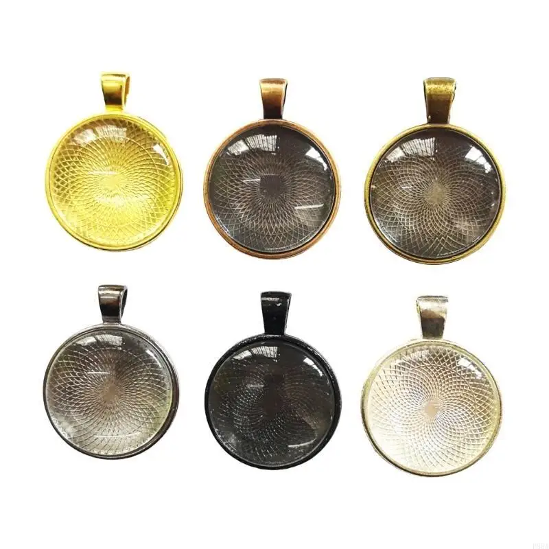 

P88A Набор из 10 круглых подносов для подвесок с рамкой 25 мм, основание подвески, аксессуары для ручной работы