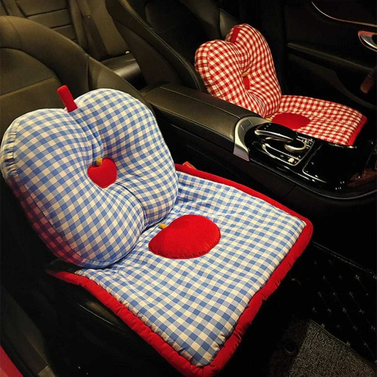 

Car Cushion Universal Ice Silk Breathable Simple Model Flower Lattice Seat Cushion Four Seasons Car Lumbar Headrests