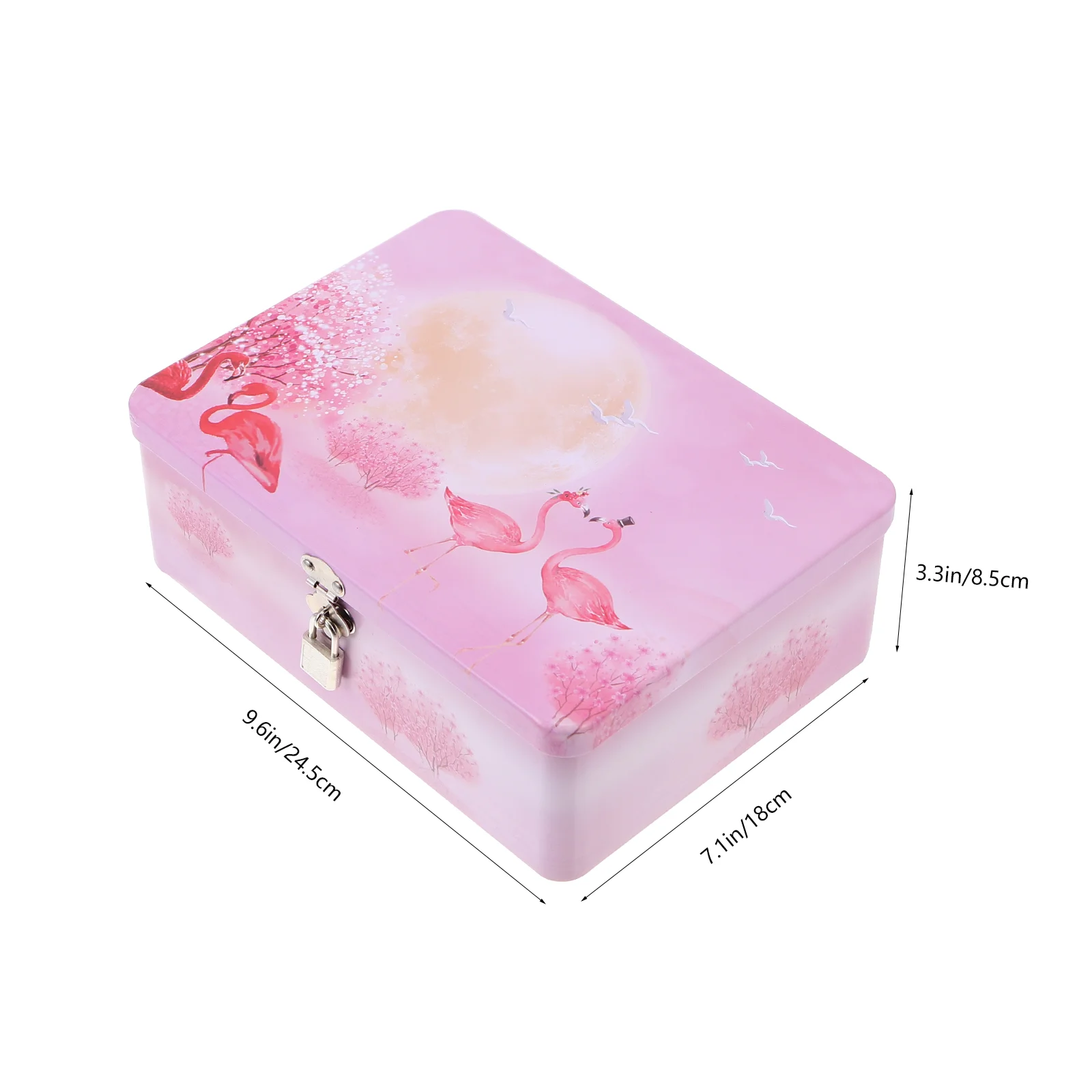 Storage Box Retro Style Gift Case With Padlock Keys For Organization Tinplate Medicines Sundries Gift Desk Organizer