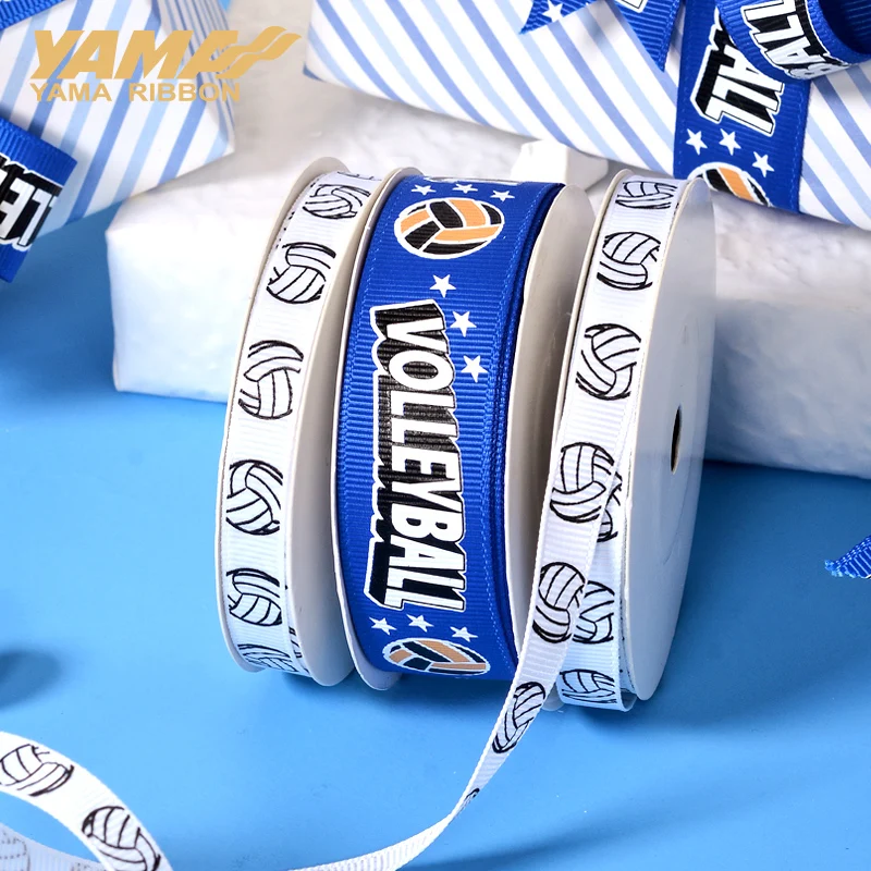 YAMA Volleyball  Grosgrain Ribbon  9MM/22MM(3/8Inch, 7/8inch) for Diploma Cards Gift Wrapping PartyDecor for Handmade Craft Gift