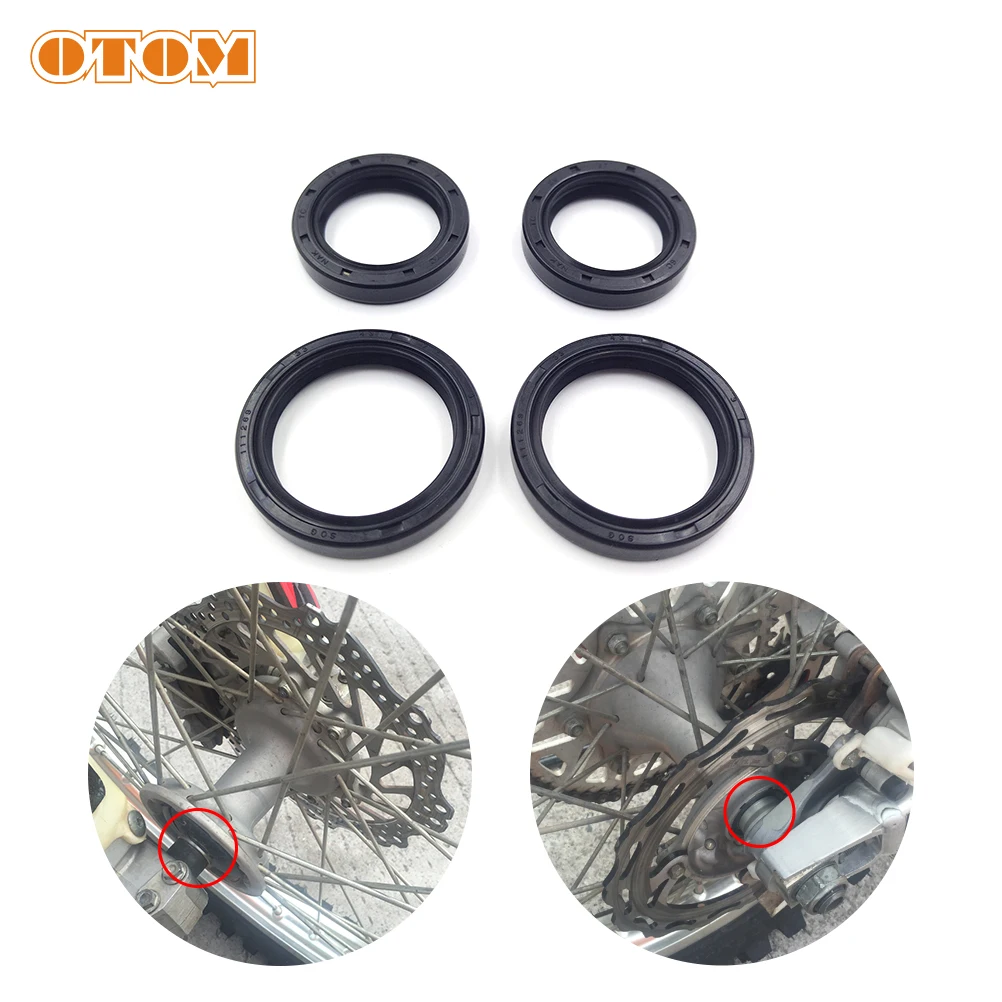 OTOM Motorcycle Pressure Casting Front Rear Wheel Hub Oil Seal Dirt Bike Enduro Sealing O-rings For HONDA CRF CRF150R CRF250RX