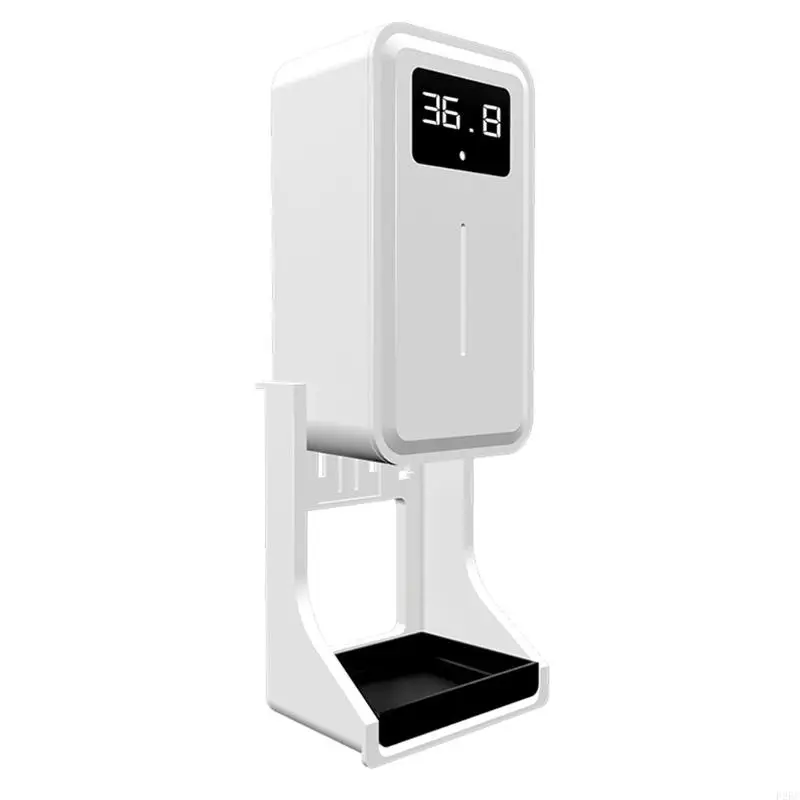 F26C Automatic Hand Sanitizer Dispenser with Thermometer Stand/Table Touchless Sensor Drip Sanitizing Station for w Temp Meas