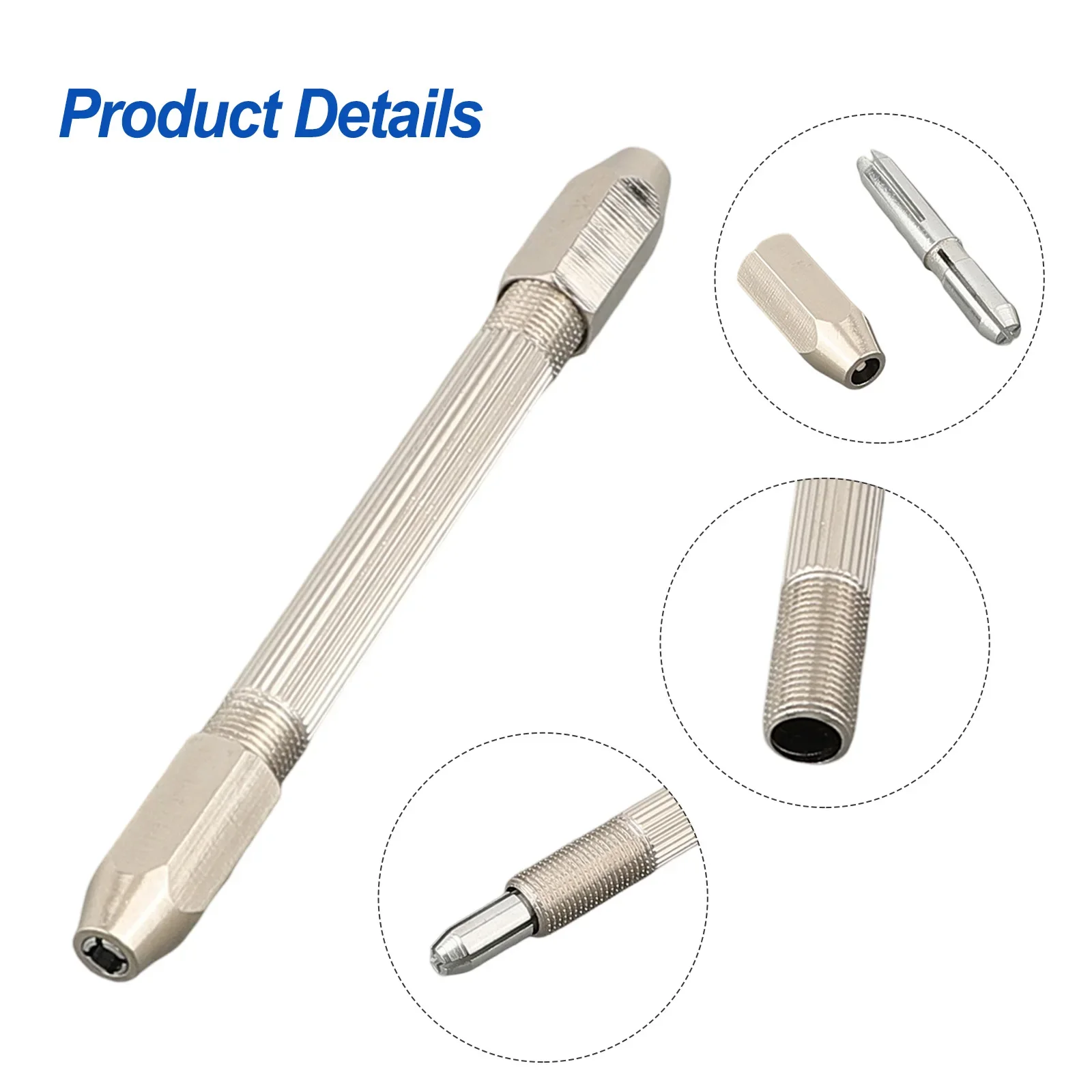 Double-Head Jewelry Craft Hand Pin Hole Drill Jewelers Burs Drilling Reamer Chuck Clamp 0-3.1mm Mini Hand Twist-Drill Chuck ﻿