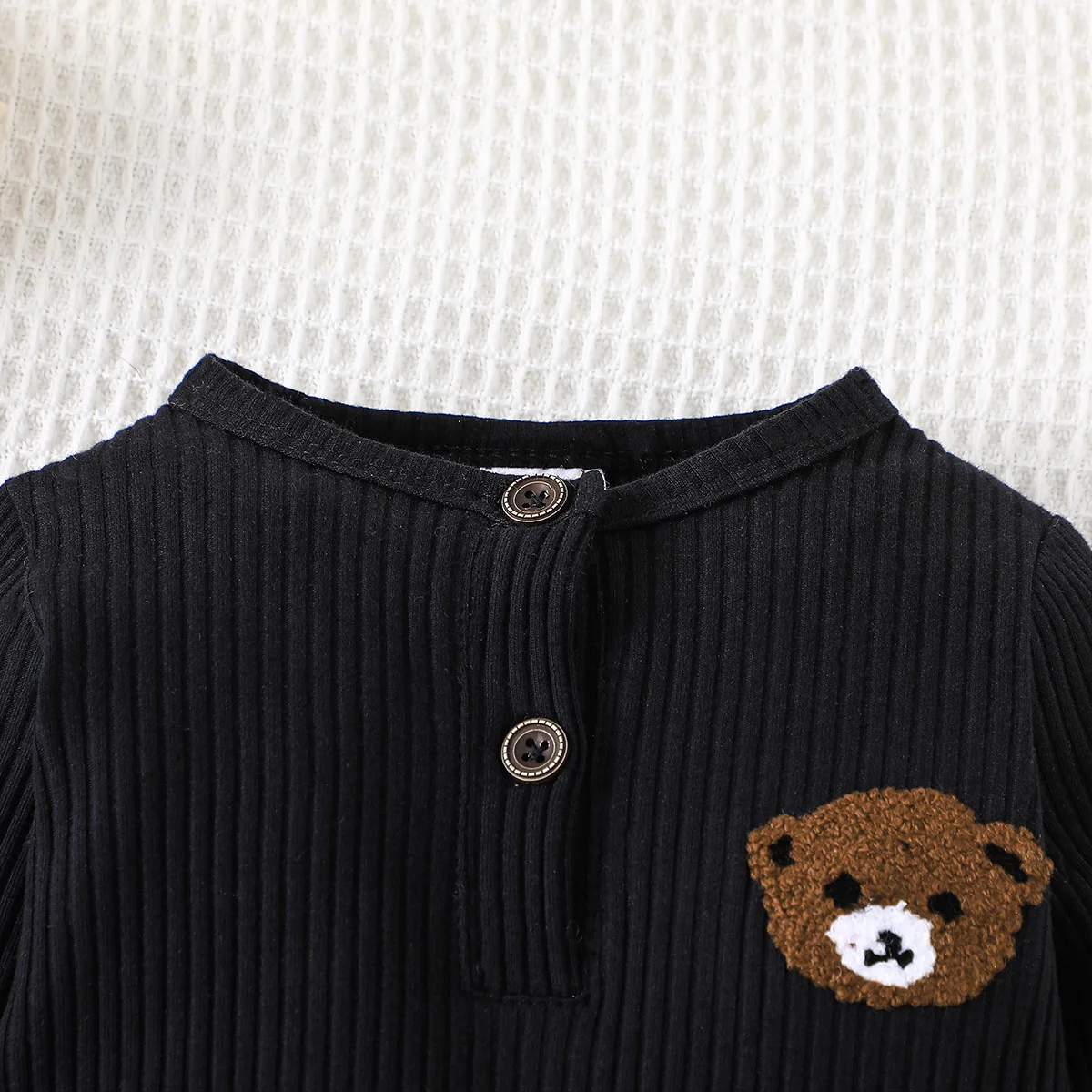 Boys Girls Newborn Jumpsuit Clothes Infant Fashion Embroidery Bear Bodysuit Autumn Casual Romper Spring  Outwear 0-6-9-12-18M