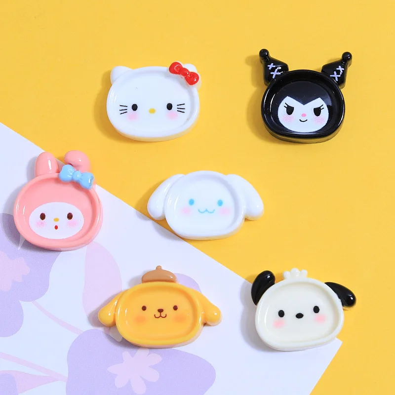 36/120 قطعة سانريو لوحة الحيوان لطيف الإبداعية DIY بها بنفسك كريم جل جراب هاتف أغطية الرأس مشبك شعر اكسسوارات الراتنج اكسسوارات