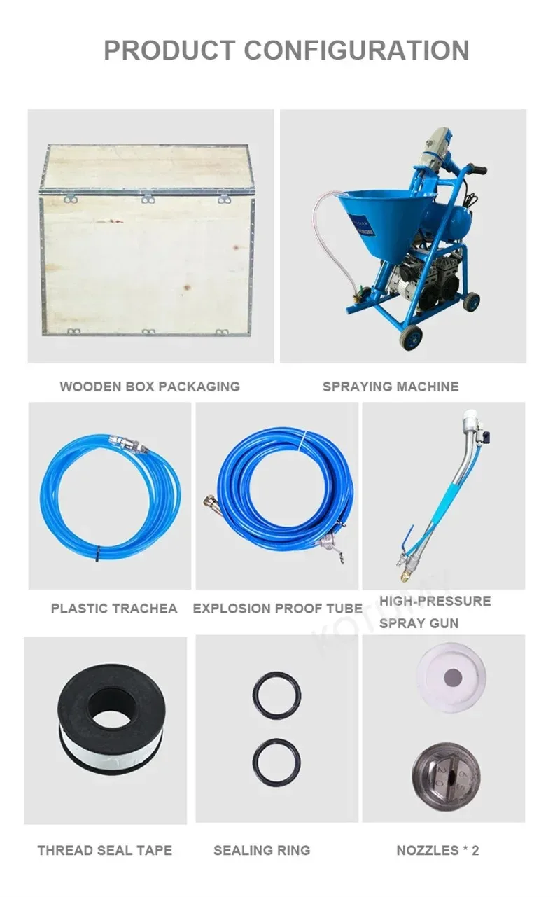 Industrial Grade Cement Paste Sprayer Built-in Mixing Device Putty Slurry Grouting Machine Waterproof Coating Wall Painting
