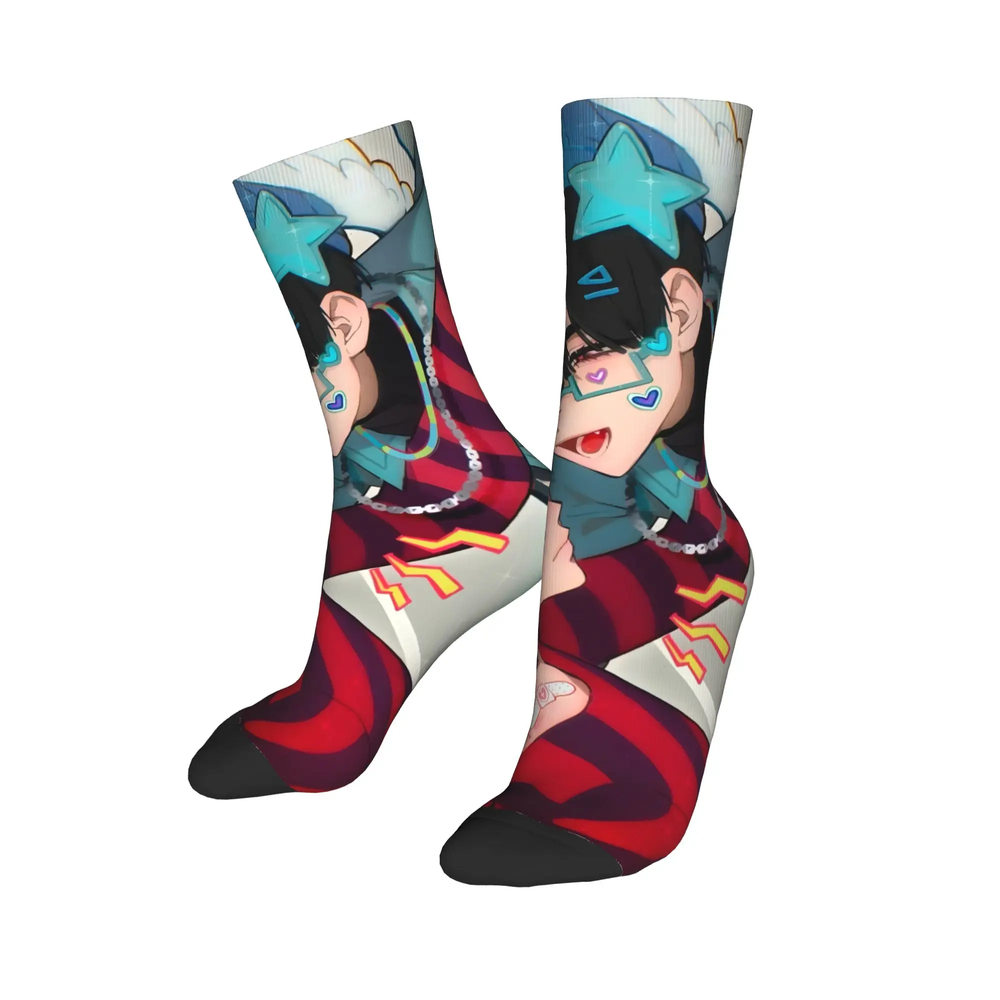 

Носки в стиле аниме «Чужой сцены», мужские и женские повседневные носки из полиэстера в стиле Харадзюку, весна-лето, осень-зима, средние носки-трубы, подарок