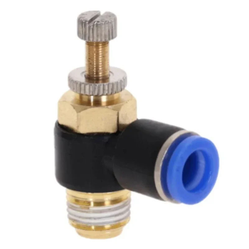 SL4-12mm Fast Connection Pneumatic Fitting, Air Speed Regulating Valve, Throttle Valve, M5 