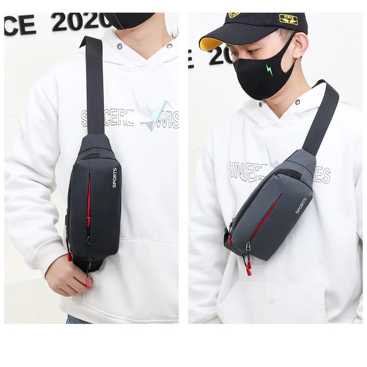 Simple Oxford cloth splashing waist bag light large capacity individual cashier bag outside leisure travel chest bag