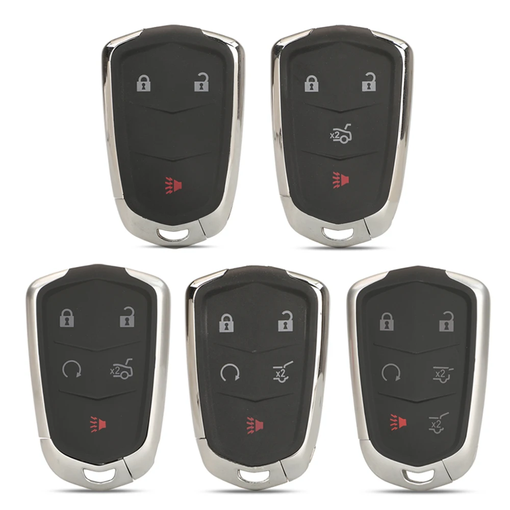 

jingyuqin 10PCS/Lot Smart Remote Control Car Key Shell Case FOB For Cadillac SRX CTS ATS ATX ATSL XTS Escalade ESV CT6 XT5