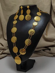 African Nigerian Dubai Wedding Gold Color Jewelry Set For Women Girls Necklace Earrings Charm Fashion Jewelry Sets