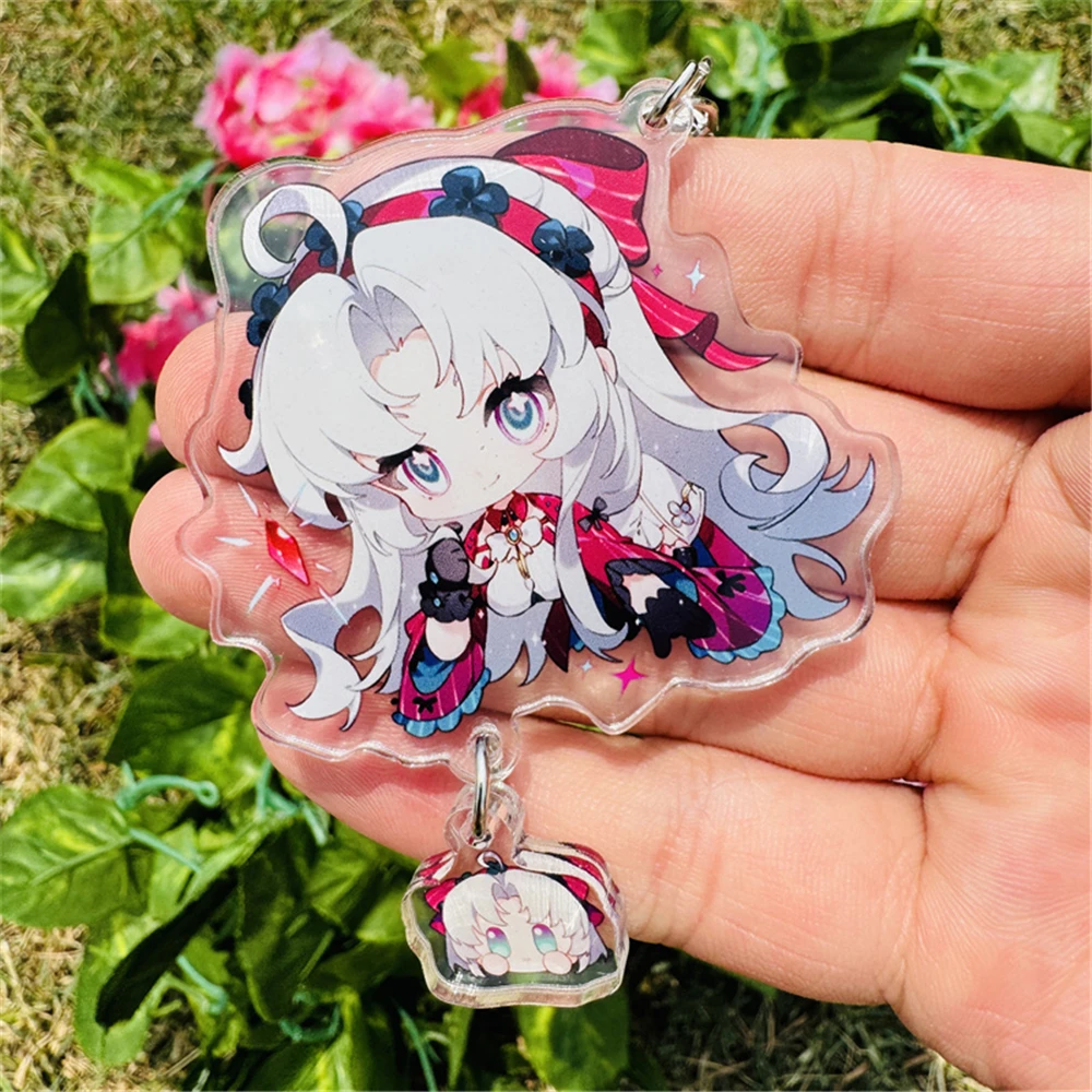 Anime Stille Heks Monica Evarett Felix Ark Ridill Cosplay KOSTUUM Acryl Sleutelhangers Sleutelhanger Prop Kerstcadeau