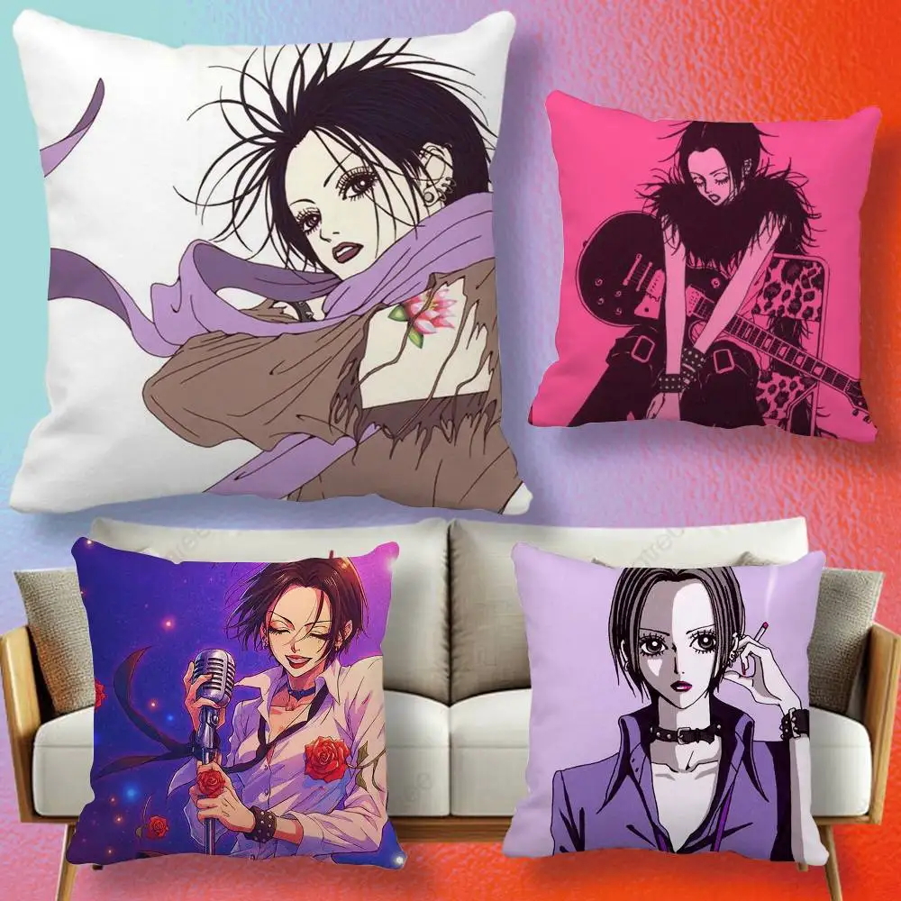 Наволочка с двусторонним принтом Anime Cool Nana O-Osaki Line, однотонная, минималистичная, подходит для всех стилей спальни.